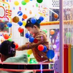 Child playing ball game